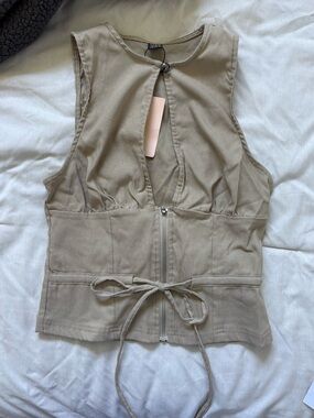 Cropped High Neck Tank